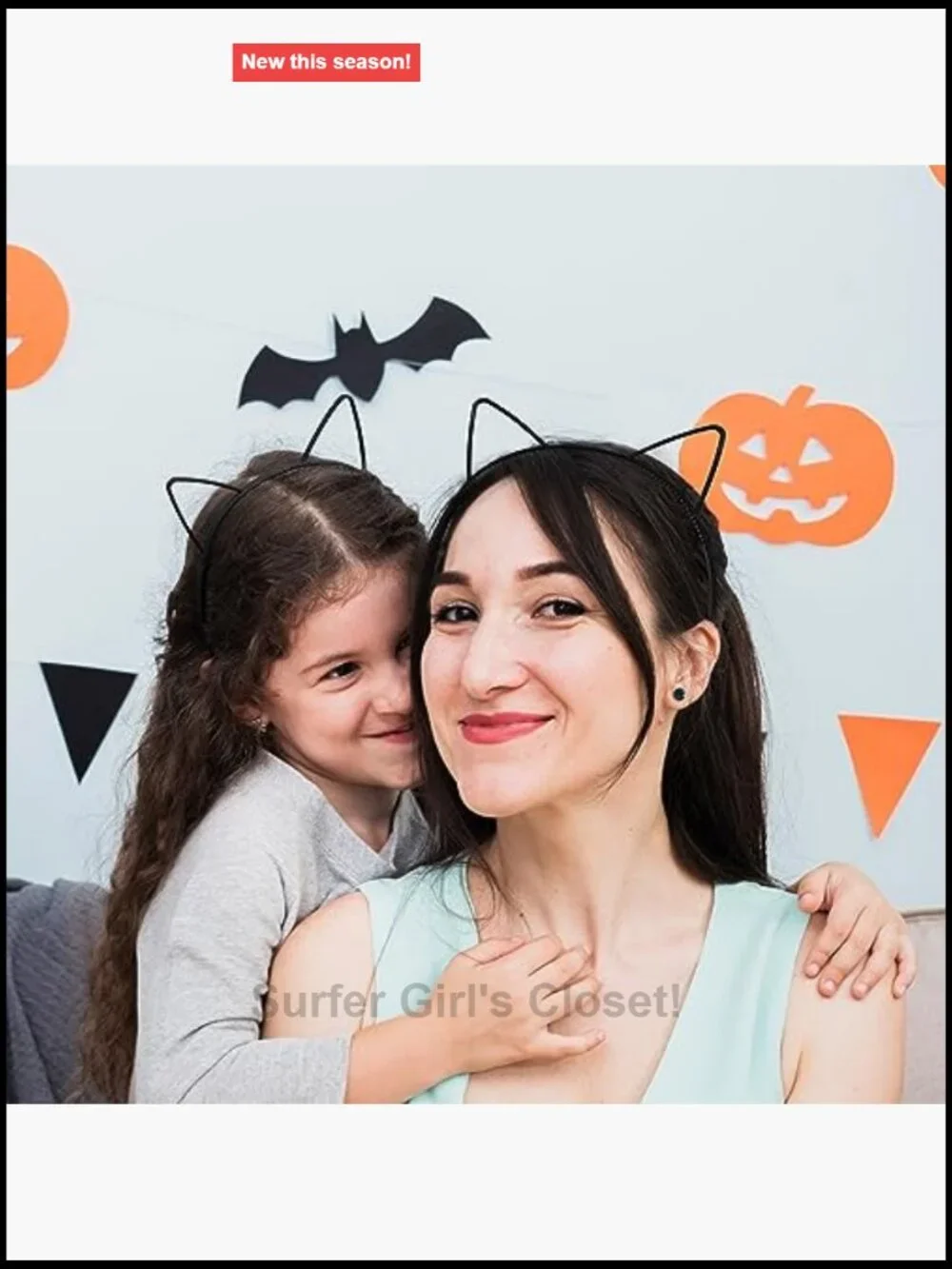 Black Cat Ears Headband Halloween Cosplay Costume Accessory Women Girls